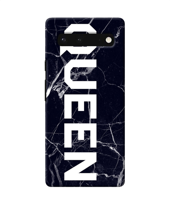 Queen marble text Google Pixel 6 Back Cover