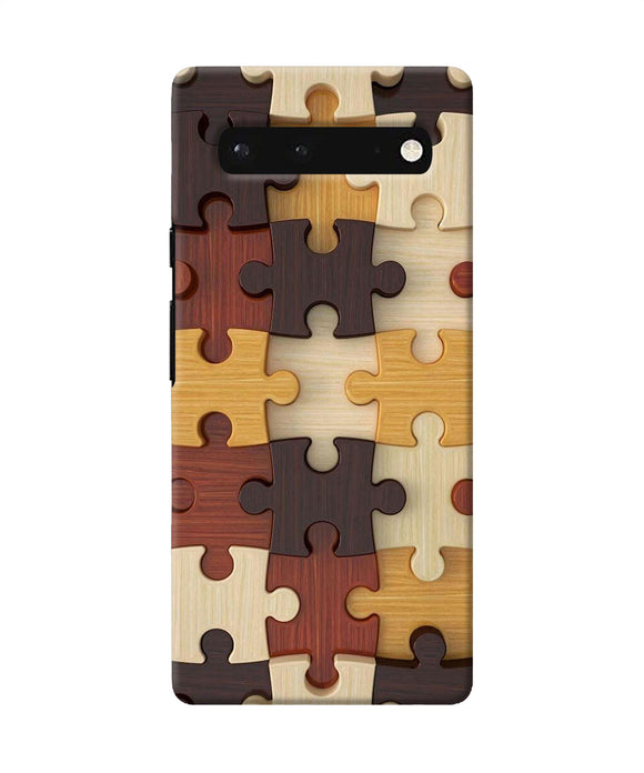 Wooden puzzle Google Pixel 6 Back Cover