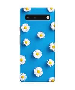 White flowers Google Pixel 6 Back Cover