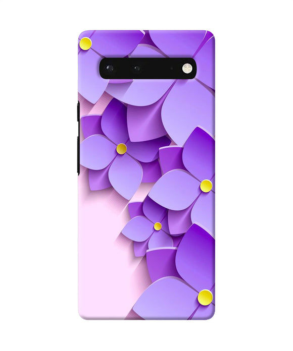 Violet flower craft Google Pixel 6 Back Cover