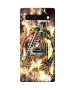 Avengers burning logo Google Pixel 6 Back Cover