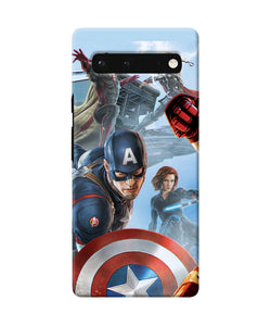 Avengers on the sky Google Pixel 6 Back Cover