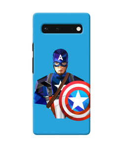 Captain america character Google Pixel 6 Back Cover