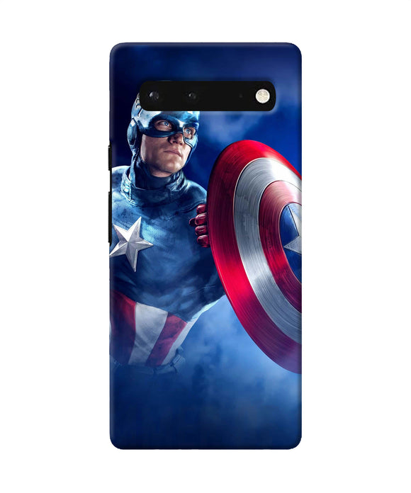 Captain america on sky Google Pixel 6 Back Cover