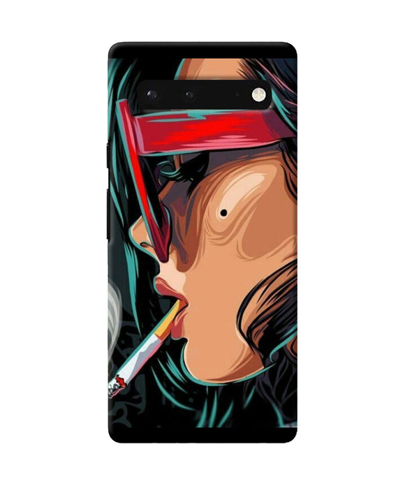 Smoking girl Google Pixel 6 Back Cover