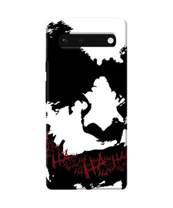 Black and white joker rugh sketch Google Pixel 6 Back Cover