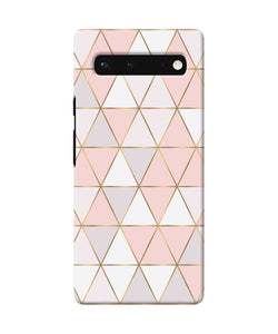 Abstract pink triangle pattern Google Pixel 6 Back Cover