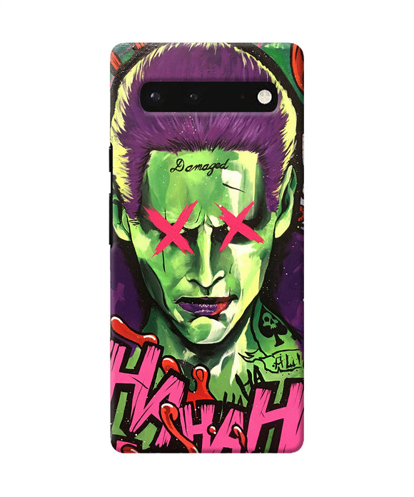 Damaged joker anim Google Pixel 6 Back Cover