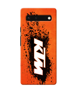 KTM black spray Google Pixel 6 Back Cover