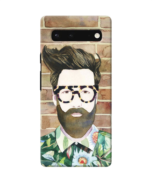 Beard man with glass Google Pixel 6 Back Cover