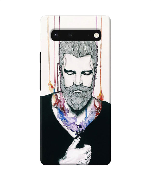 Beard man character Google Pixel 6 Back Cover