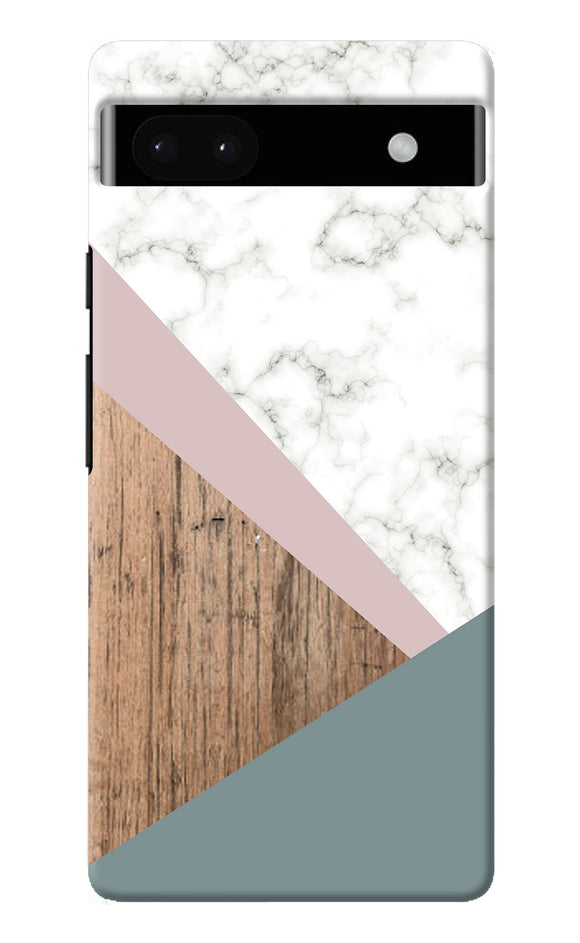 Marble wood Abstract Google Pixel 6A Back Cover