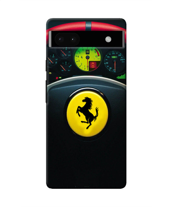 Ferrari Steeriing Wheel Google Pixel 6A Real 4D Back Cover