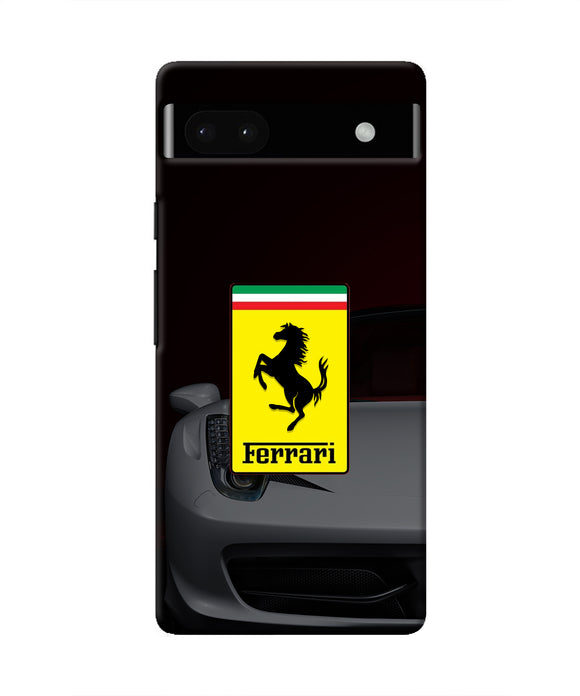 White Ferrari Google Pixel 6A Real 4D Back Cover