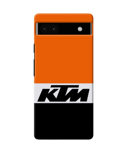 KTM Colorblock Google Pixel 6A Real 4D Back Cover