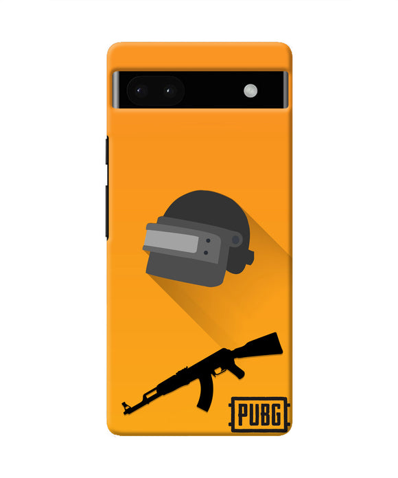PUBG Helmet and Gun Google Pixel 6A Real 4D Back Cover