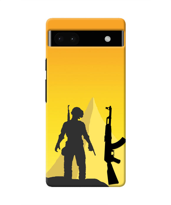 PUBG Silhouette Google Pixel 6A Real 4D Back Cover