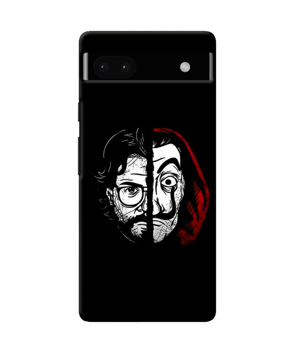 Money Heist Professor Mask Sketch Google Pixel 6A Back Cover