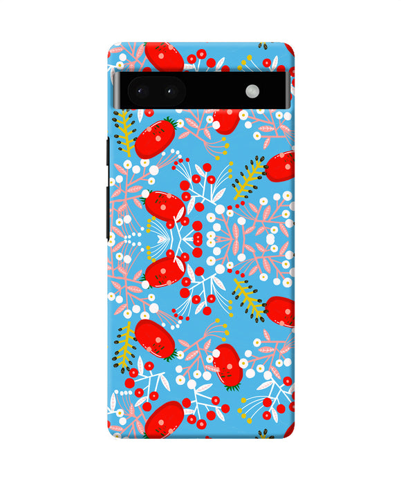 Small red animation pattern Google Pixel 6A Back Cover