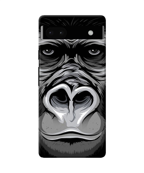 Black chimpanzee Google Pixel 6A Back Cover