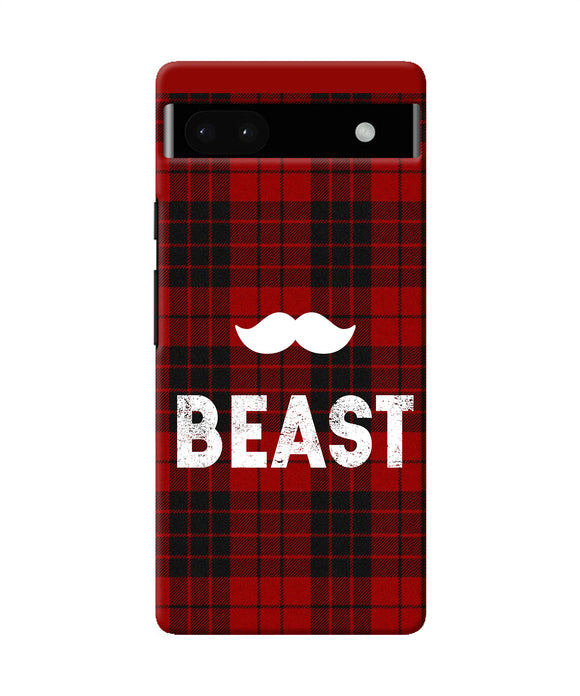 Beast red square Google Pixel 6A Back Cover