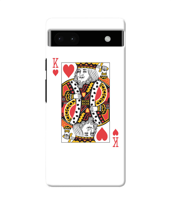 Heart king card Google Pixel 6A Back Cover