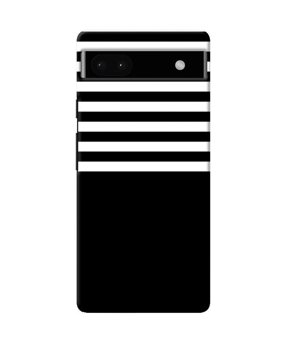 Black and white print Google Pixel 6A Back Cover