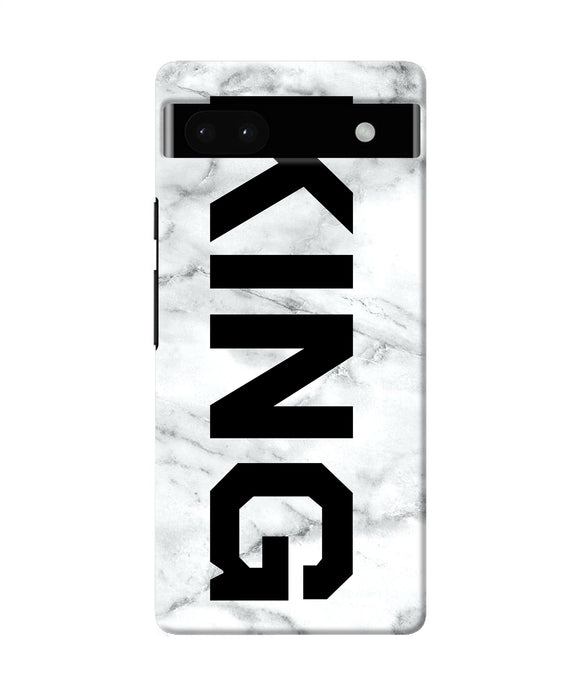 King marble text Google Pixel 6A Back Cover