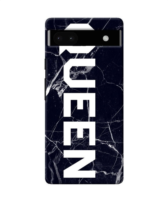 Queen marble text Google Pixel 6A Back Cover