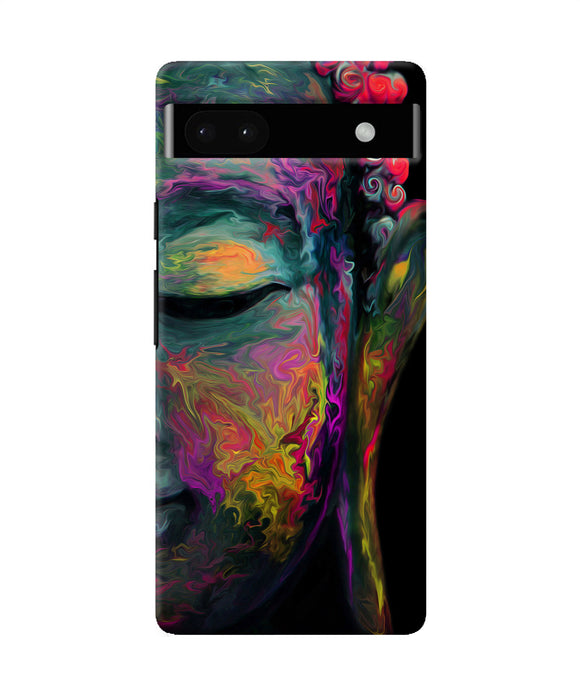 Buddha face painting Google Pixel 6A Back Cover