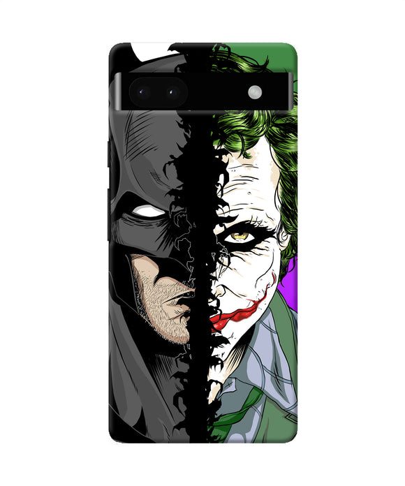 Batman vs joker half face Google Pixel 6A Back Cover