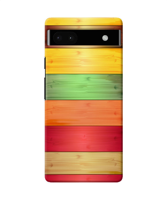 Wooden colors Google Pixel 6A Back Cover