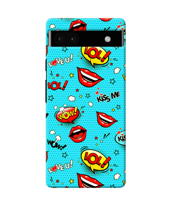 Lol lips print Google Pixel 6A Back Cover