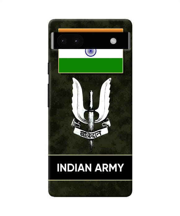 Indian flag balidan logo Google Pixel 6A Back Cover