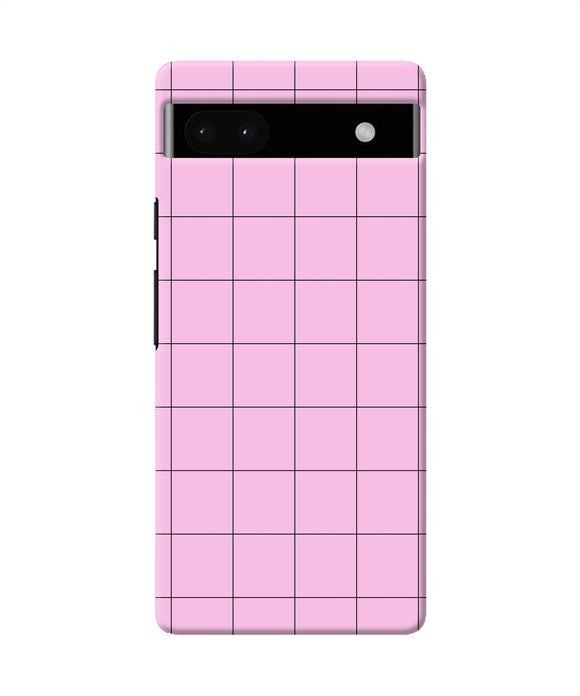 Pink square print Google Pixel 6A Back Cover