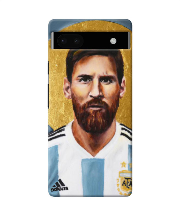 Messi face Google Pixel 6A Back Cover