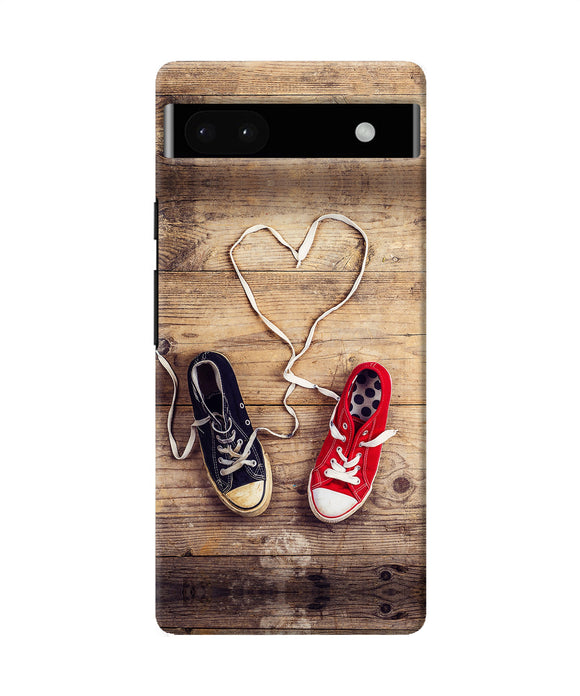 Shoelace heart Google Pixel 6A Back Cover