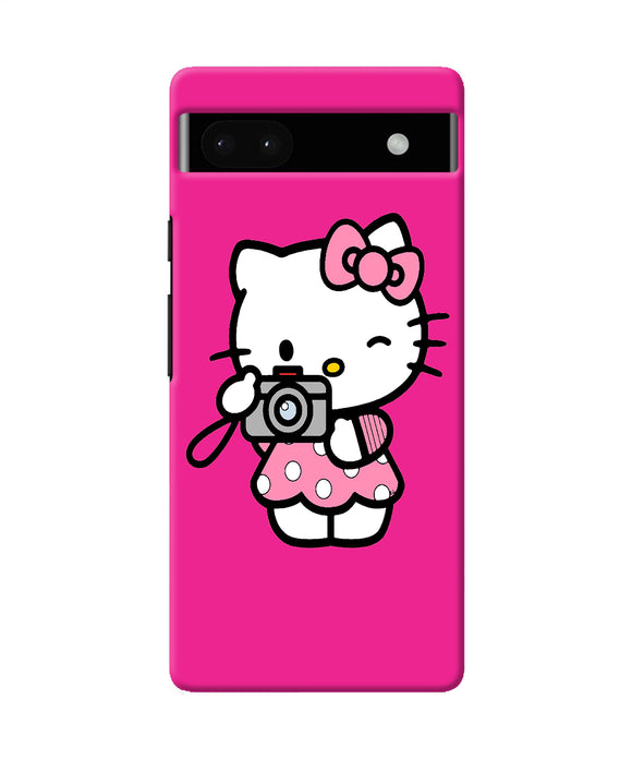 Hello kitty cam pink Google Pixel 6A Back Cover