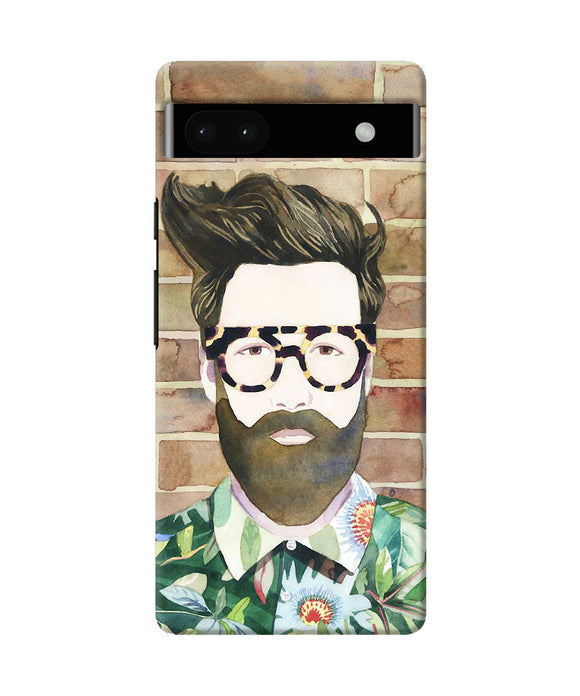 Beard man with glass Google Pixel 6A Back Cover