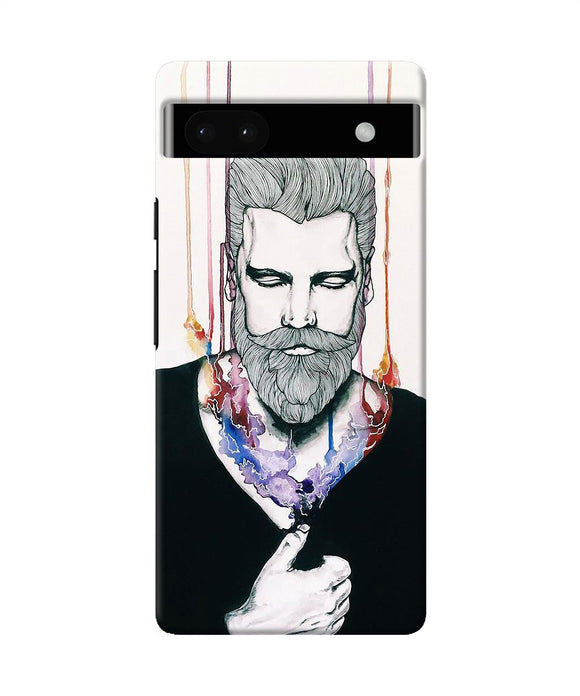 Beard man character Google Pixel 6A Back Cover