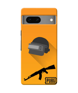 PUBG Helmet and Gun Google Pixel 7 Real 4D Back Cover