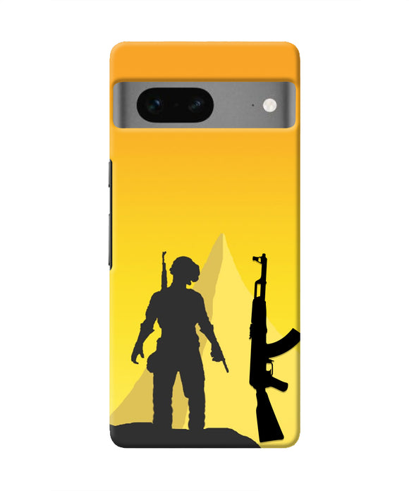 PUBG Silhouette Google Pixel 7 Real 4D Back Cover