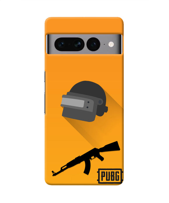PUBG Helmet and Gun Google Pixel 7 Pro Real 4D Back Cover