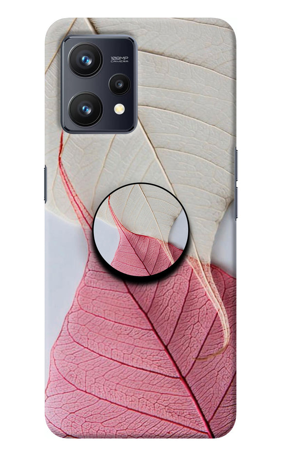 White Pink Leaf Realme 9 4G Pop Case