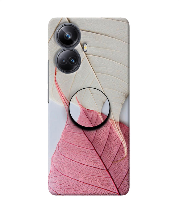 White Pink Leaf Realme 10 Pro+ 5G Pop Case
