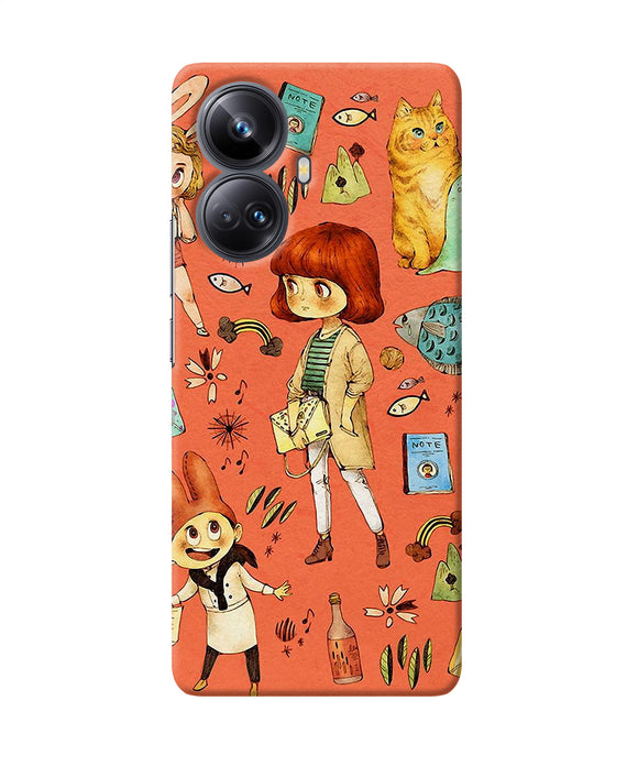 Canvas little girl print Realme 10 Pro plus 5G Back Cover