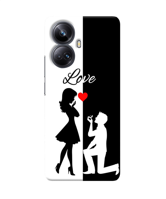 Love propose black and white Realme 10 Pro plus 5G Back Cover