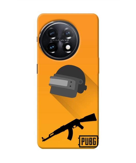 PUBG Helmet and Gun OnePlus 11 5G Real 4D Back Cover