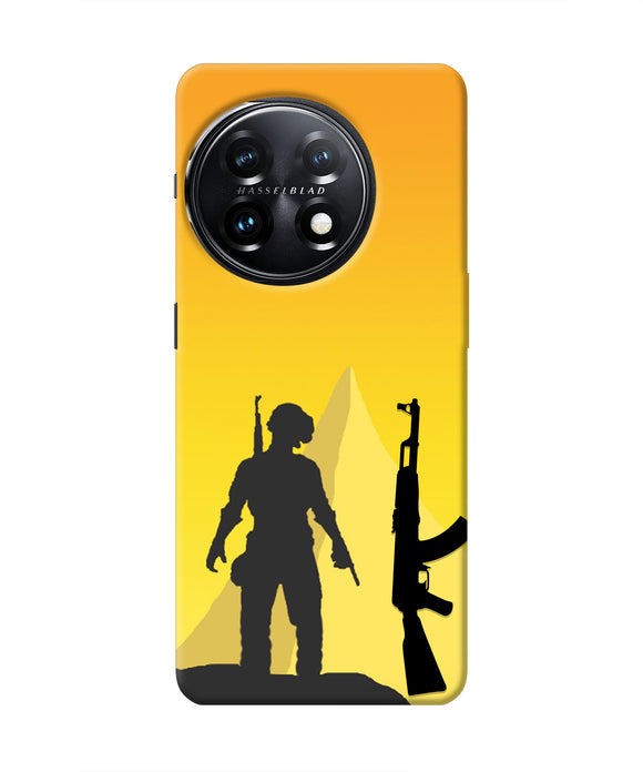 PUBG Silhouette OnePlus 11 5G Real 4D Back Cover