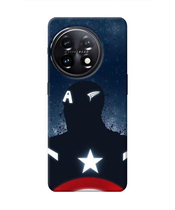 Captain america Shield OnePlus 11 5G Real 4D Back Cover